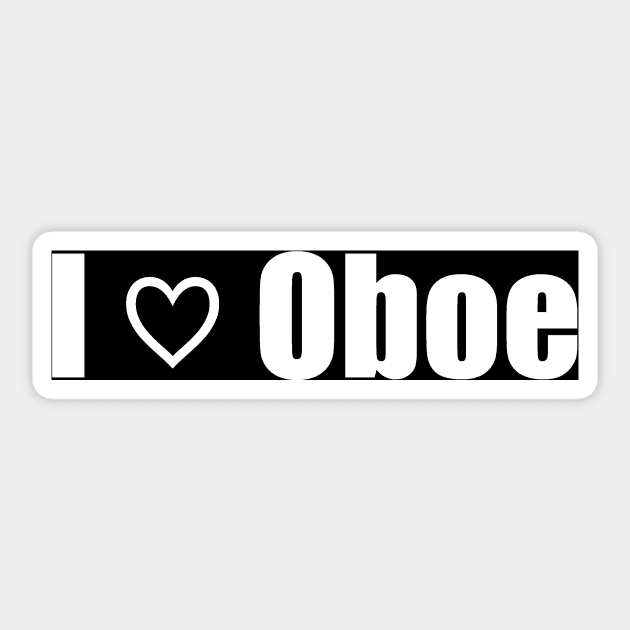 I Love Oboe Sticker by clarinet2319